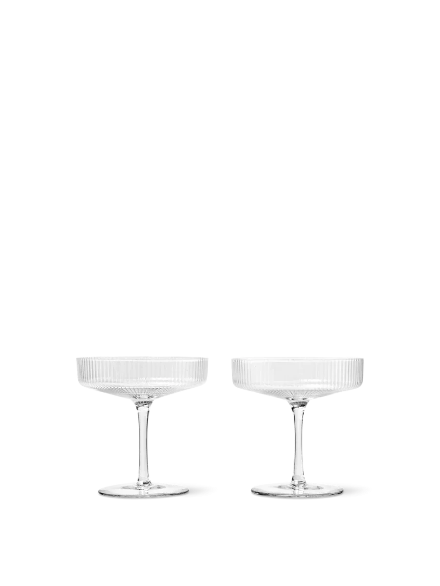 Ripple Champagne glass 2 pk., clear
