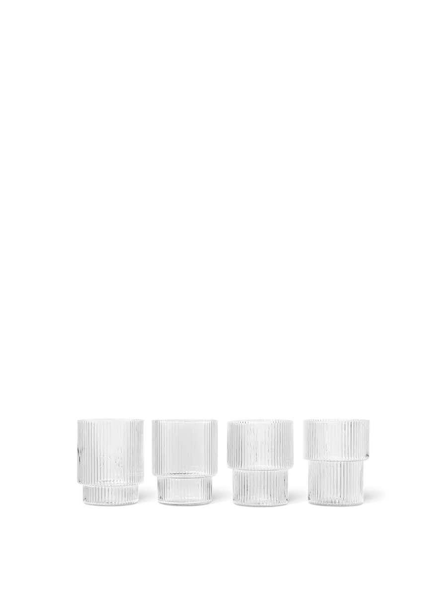 Ripple Glass 4 pk., clear