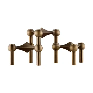 STOFF Nagel Lysestake 3-pakning, bronzed brass