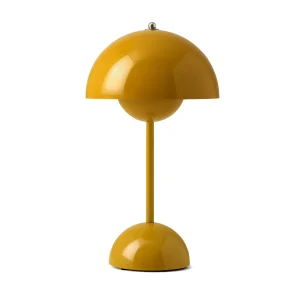 Flowerpot VP9 Oppladbar Bordlampe, mustard