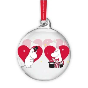 Mummi julekule 9cm, Hjerte